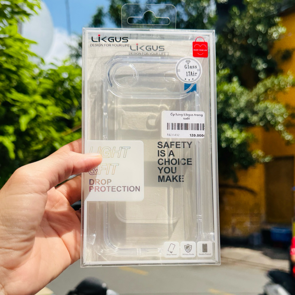 Ốp lưng iPhone Air trong suốt Likgus