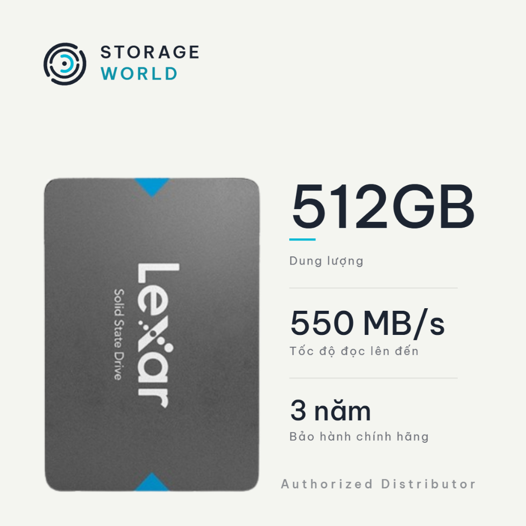 Ổ Cứng Gắn Trong SSD Lexar NQ100 (512GB/1TB) 2.5" SATA III - Tốc Độ 550MB/s