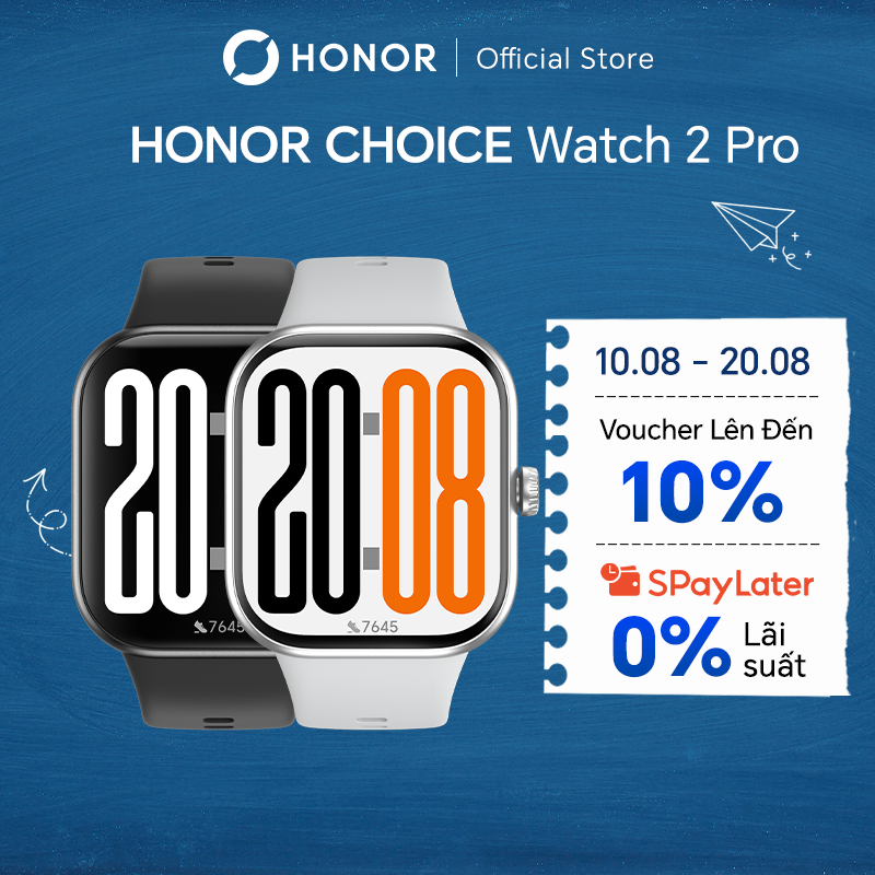 Đồng Hồ Thông Minh HONOR Choice Watch 2 Pro | Màn Hình AMOLED 1.97'' | Pin Đến 14 Ngày | Theo Dõi Sức Khỏe | BH 12 Tháng