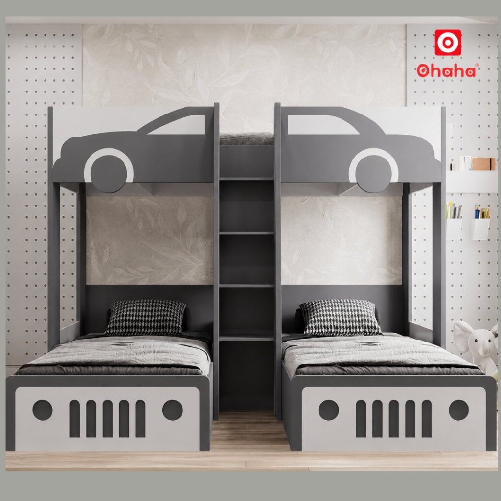 Giường Tầng Thông Minh 3 Giường Cho Bé OHAHA - GTTM057