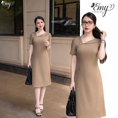 Đầm Thiết Kế EMY Thời Trang Cao Cấp EM9848 Vải Luxury Sang Chảnh Đi Tiệc