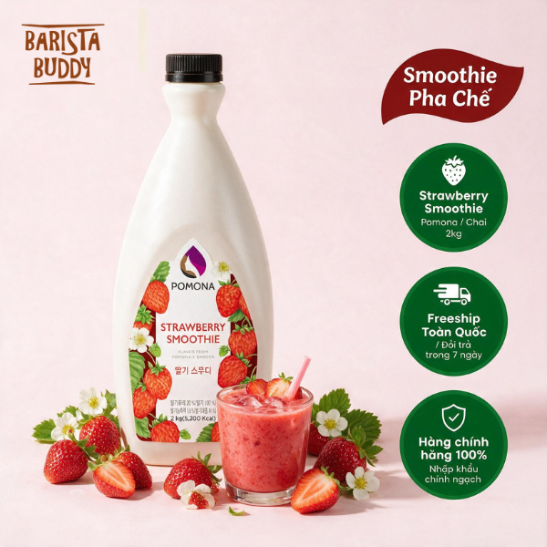 Mứt Sệt Dâu Tây 2kg - Pomona Strawberry Smoothie