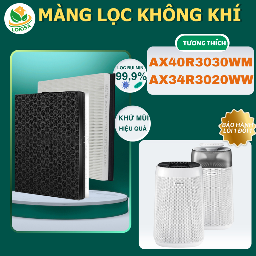Màng lọc tương thích máy lọc AX40R3030WM | AX34R3020WW - Màng lọc không khí CXF-G100 cho máy lọc khô