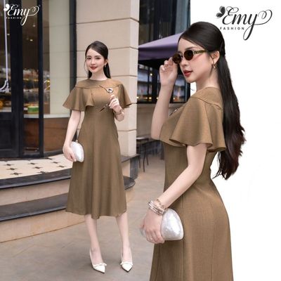 Đầm Thiết Kế EMY Thời Trang Cao Cấp EM2288 Vải Kaki Vân Mịn Sang Chảnh Đi Tiệc