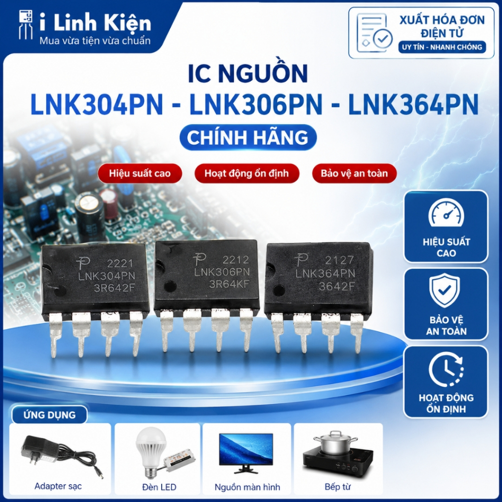 IC nguồn LNK304PN LNK306PN LNK364PN chính hãng.