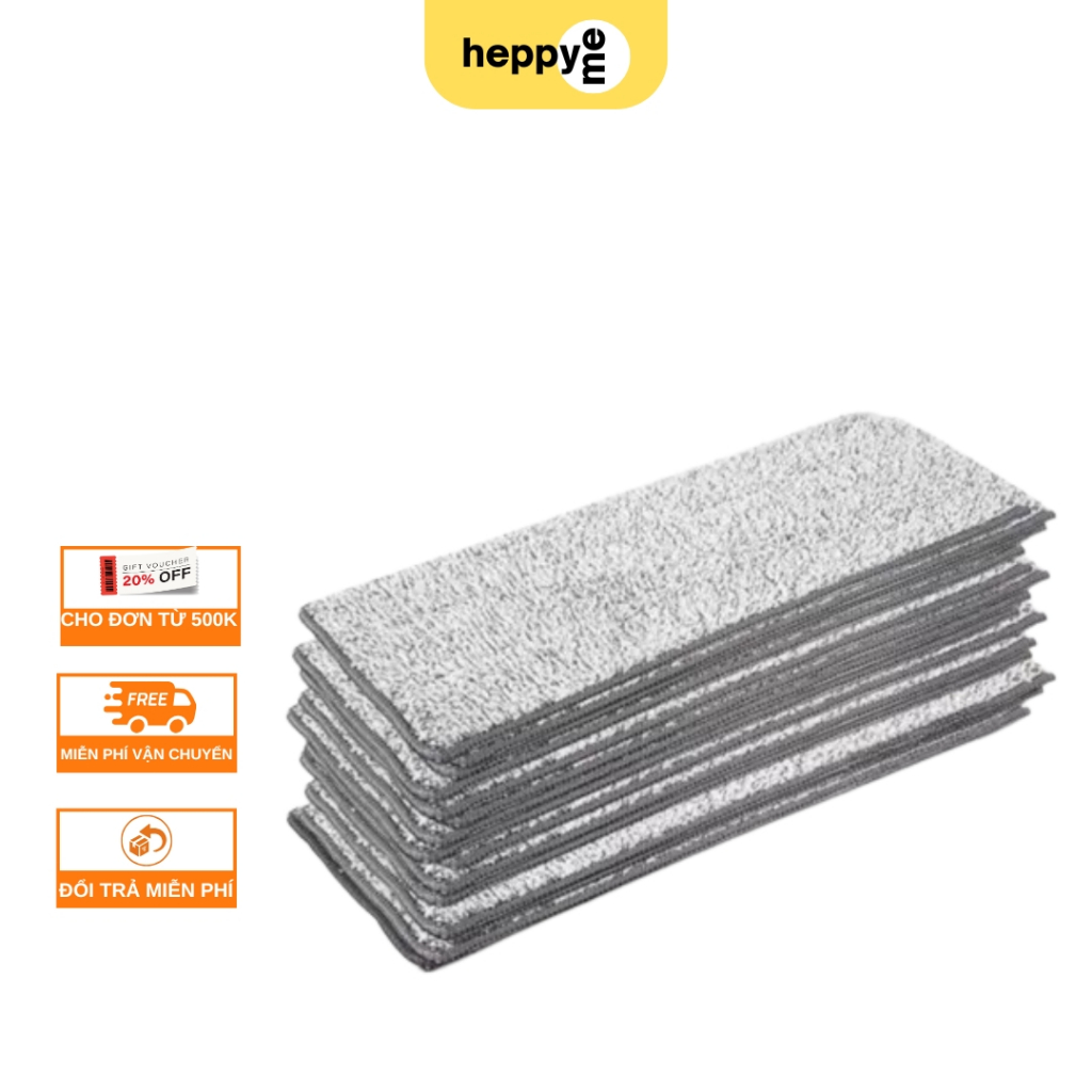 Bông Lau Nhà Thay Thế Gài 2 Đầu Kích Thước 33x12 Cm, Bông Lau Nhà Lau Kính Thay Thế