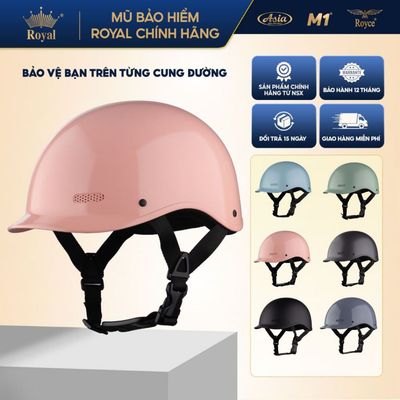 Mũ Bảo Hiểm Nửa Đầu Asia A09 Cá Heo Hottrend, Đạt Chuẩn, Nam Nữ Đi Xe Máy, Bảo Hành 12 Tháng