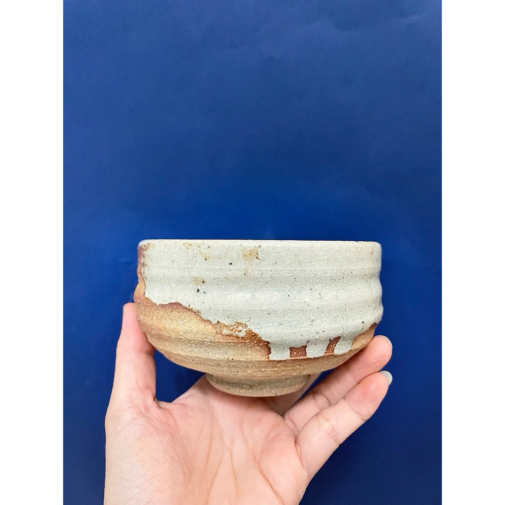 Chawan mộc lòng men thuỷ tinh rạn có triện, hàng Nhật còn mới chưa sử dụng.