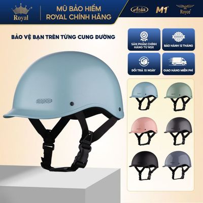 [Nhà Sản Xuất] Mũ Bảo Hiểm 1/2 Asia A09 Cá Heo Hottrend, Đạt Chuẩn, Nam Nữ Đi Xe Máy, Bảo Hành 12T