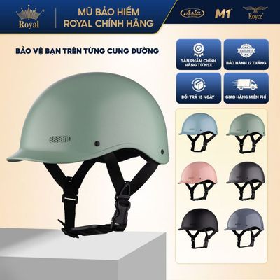 [Hottrend NSX] Mũ Bảo Hiểm Nửa Đầu Asia A09 Cá Heo, Đạt Chuẩn, Nam Nữ Đi Xe Máy, Bảo Hành 12 Tháng