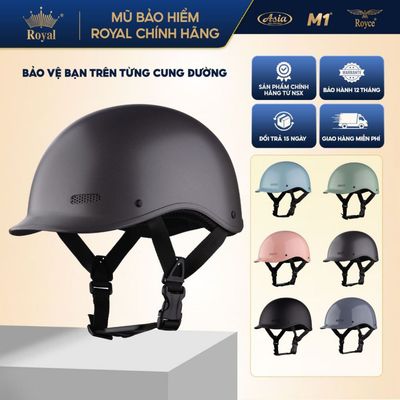 [Độc Quyền NSX] Mũ Bảo Hiểm Nửa Đầu Asia A09 Cá Heo, Đạt Chuẩn, Nam Nữ Đi Xe Máy, Bảo Hành 12 Tháng