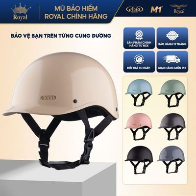 [Độc Quyền Mở Bán] Mũ Bảo Hiểm Nửa Đầu Asia A09 Cá Heo, Đạt Chuẩn Nam Nữ Xe Máy, Bảo Hành 12 Tháng