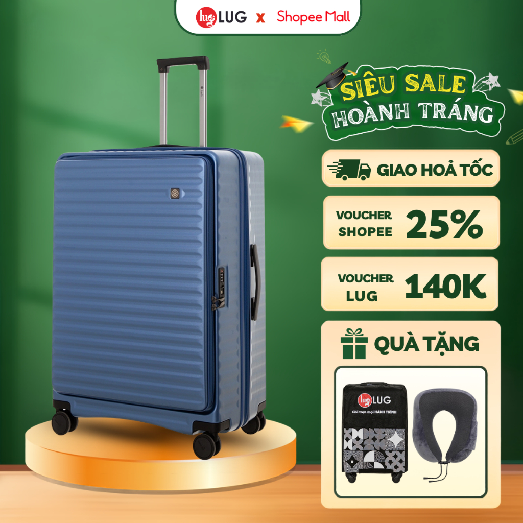 [ VALI DOANH NHÂN ] Vali Du Lịch LUG Lusetti MF001 S20/S25/S29 Nhựa PC Chịu Va Đập Tốt, Khóa TSA Chu