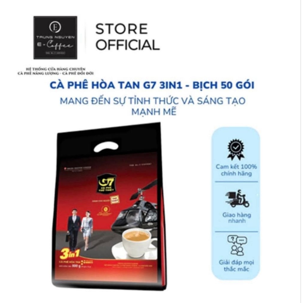 Bịch cafe sữa hòa tan G7 3in1 50 gói