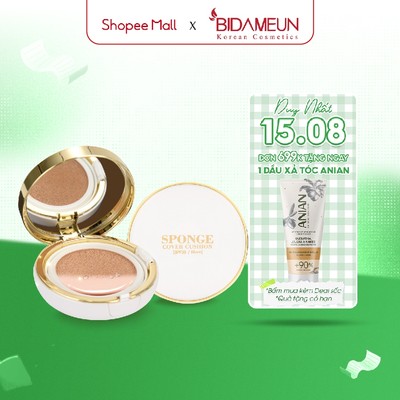 Phấn nước trang điểm giúp che khuyết điểm, giúp làm sáng da Bidameun Sponge Cover Cushion B37 15g