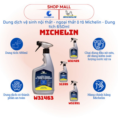 [HỎA TỐC] Dung dịch vệ sinh ô tô Michelin 31395/W31463/W31425/W31951 - Dung tích 650ml - Chính hãng