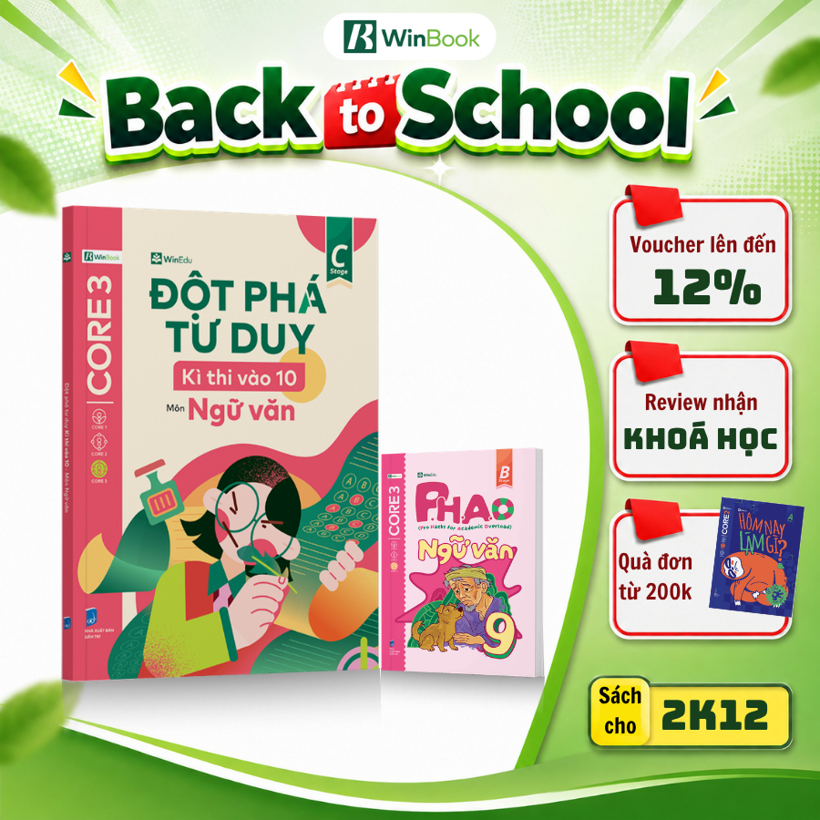 Bộ 2 Sách P.H.A.O Ngữ Văn Lớp 9 Và Đột Phá Tư Duy Kì Thi Vào 10 Môn Ngữ Văn Ôn Thi Cấp 3  | WinBook