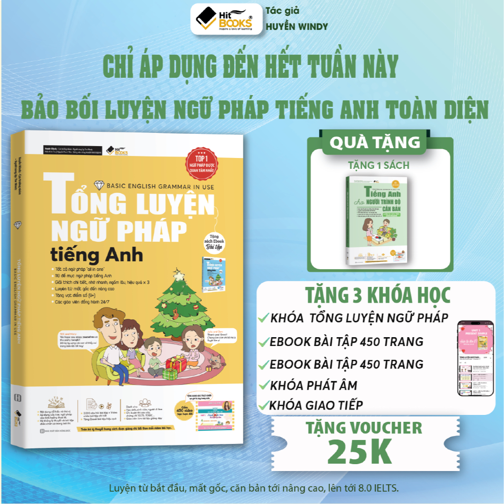 Sách Tổng Luyện Ngữ Pháp Tiếng Anh KÈM KHOÁ HỌC HITBOOKS (Combo/ Lẻ)