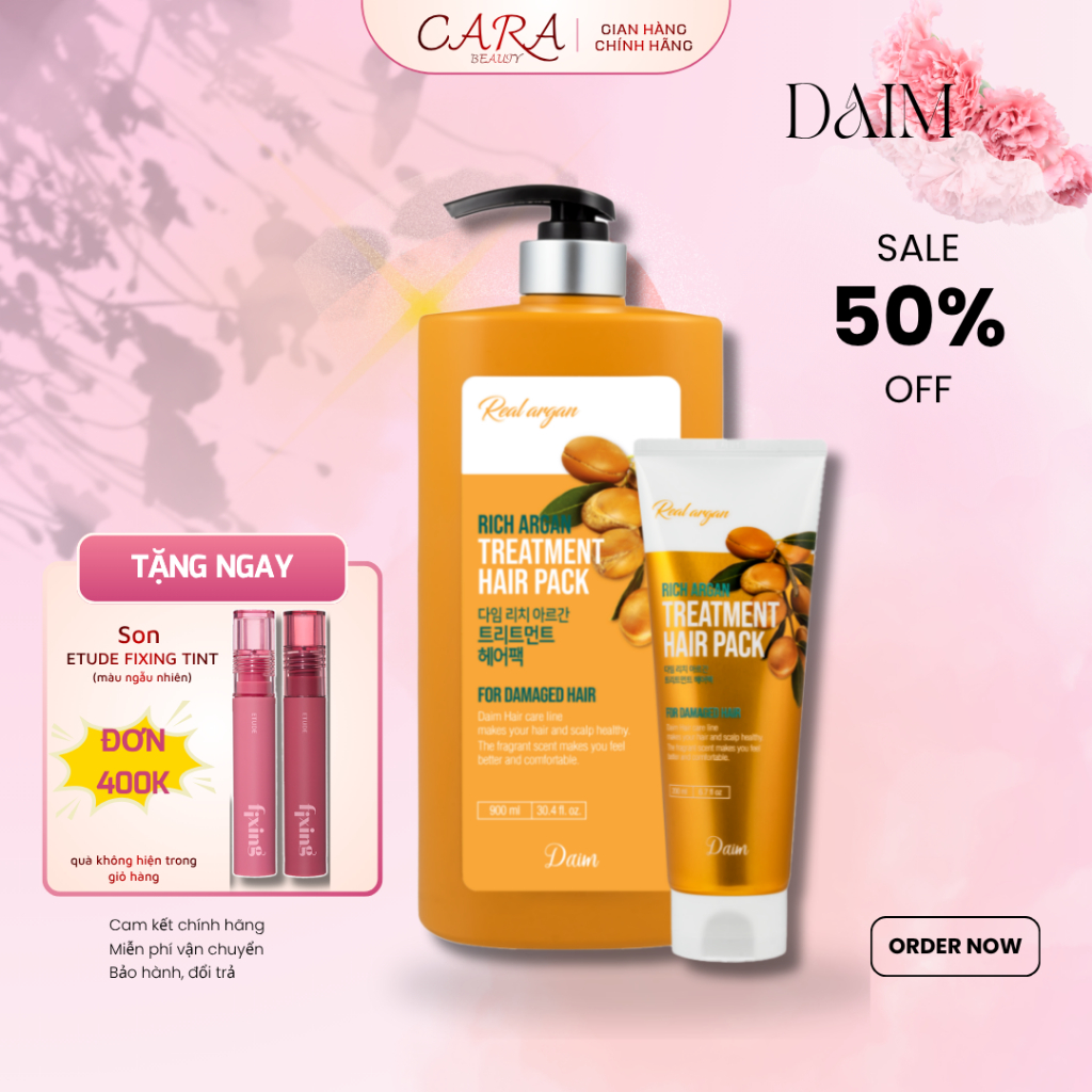 [SALE 50%] Kem Ủ Tóc Chứa Dầu Argan DAIM RICH ARGAN TREATMENT HAIR PACK