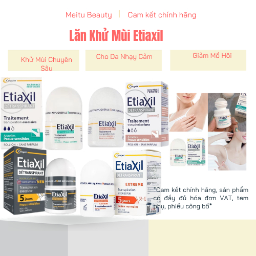 Lăn Khử Mùi Etiaxil Giảm Mồ Hôi Lăn Nách Khử Mùi Chuyên Sâu Etiaxil Cho Da Nhạy Cảm Pháp 15ml, Meitu