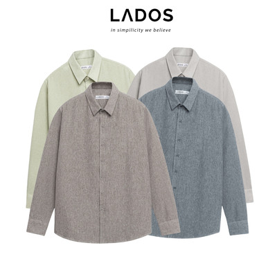Áo sơ mi nam dài tay vải xô đũi cao cấp LADOS-28136 phong cách Hàn Quốc, trẻ trung, dễ phối đồ