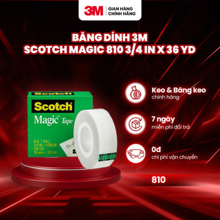 Băng dính 3M Scotch Magic 810 3/4 In (36 YD) trong suốt đa ứng dụng, độ dính cao
