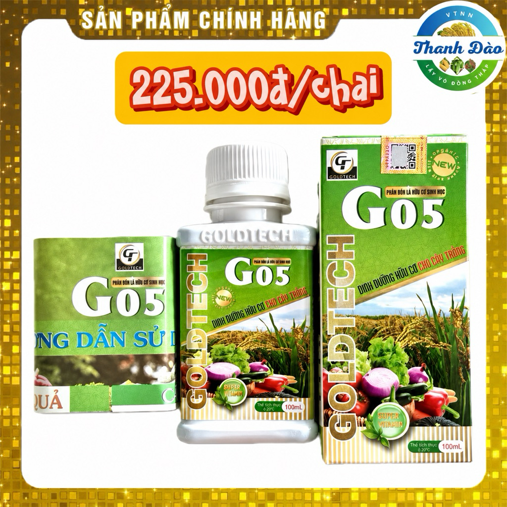 G05 PHÂN BÓN LÁ HỮU CƠ SINH HỌC CAO CẤP CHÍNH HÃNG GOLDTECH| Chai 100ml #goldtechg05 #g05 g#go5