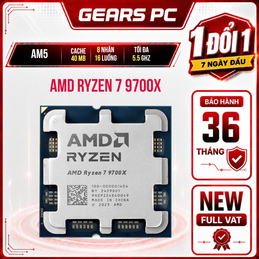 [FULL VAT] CPU AMD RYZEN 7 9700X - Chip Tray Bảo hành 36 Tháng