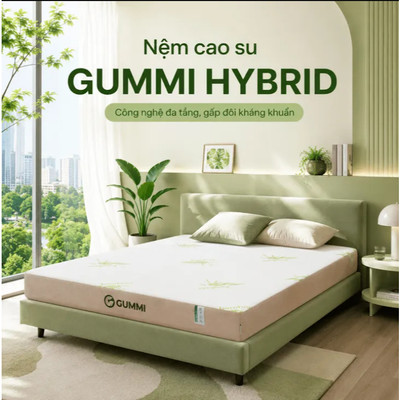 Nệm cao su Gummi Hybrid - công nghệ đa tầng, kháng khuẩn, siêu thoáng mát