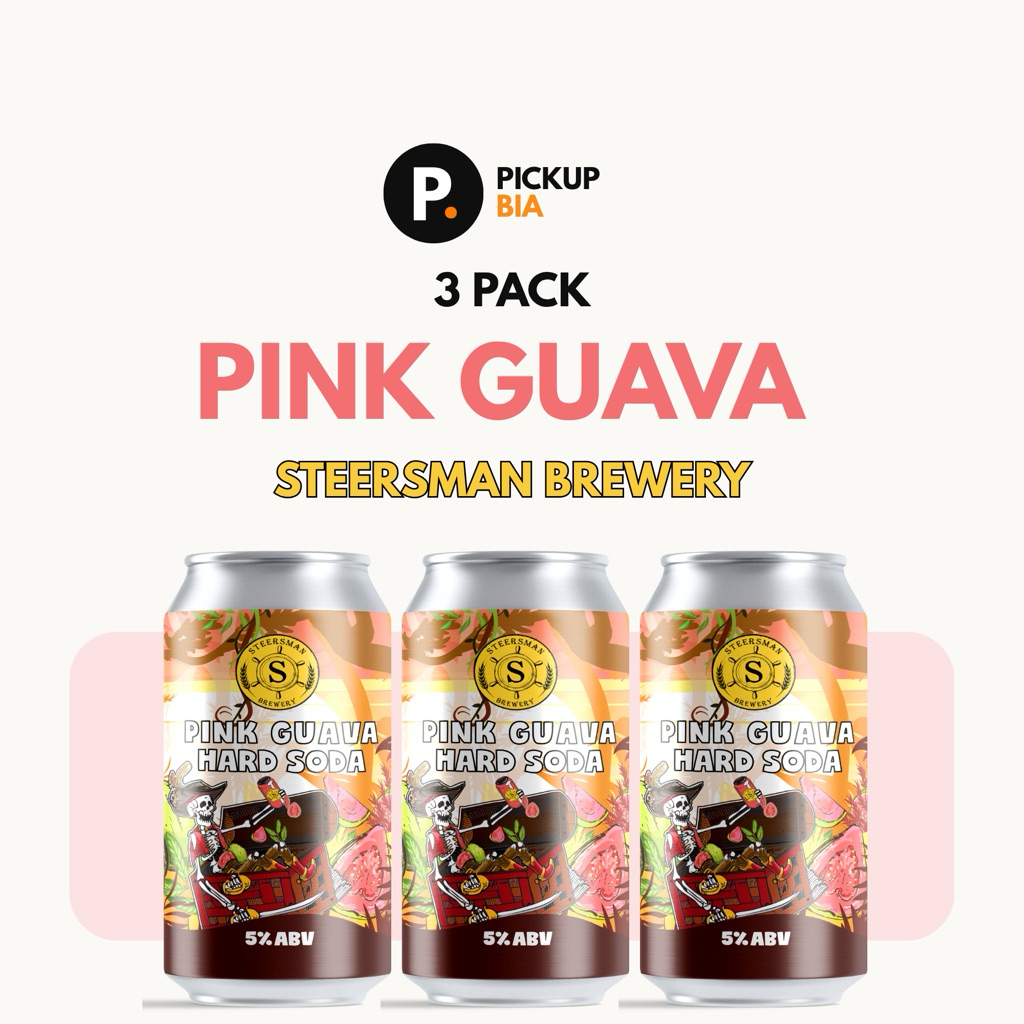 Hard Soda Steersman Pink Guava Vị Ổi Hồng 5% 330ml