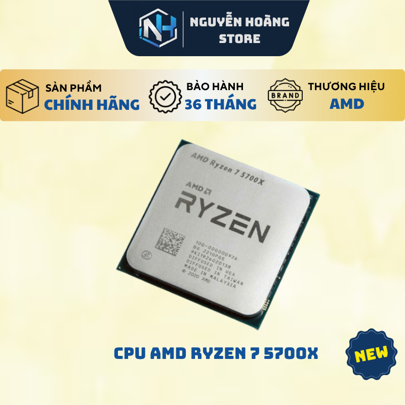 CPU AMD Ryzen 7 5700X Tray - NEW BẢO HÀNH 36 THÁNG