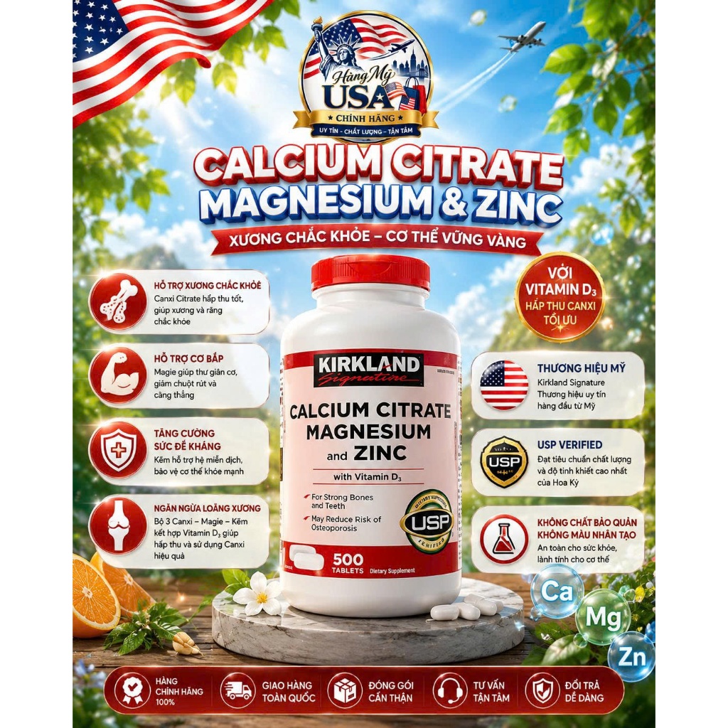 𝐂𝐚𝐥𝐜𝐢𝐮𝐦 𝐂𝐢𝐭𝐫𝐚𝐭𝐞 𝐌𝐚𝐠𝐧𝐞𝐬𝐢𝐮𝐦 𝐚𝐧𝐝 𝐙𝐢𝐧𝐜 𝐊𝐢𝐫𝐤𝐥𝐚𝐧𝐝 (𝟓𝟎𝟎 𝐯𝐢ê𝐧)