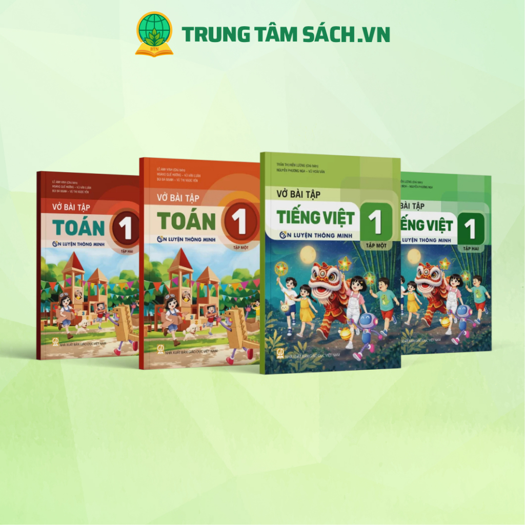 Sách - Vở bài tập Tiếng Việt, Toán 1, Tập viết lớp 1(Ôn luyện thông minh - Phiên bản 2026)