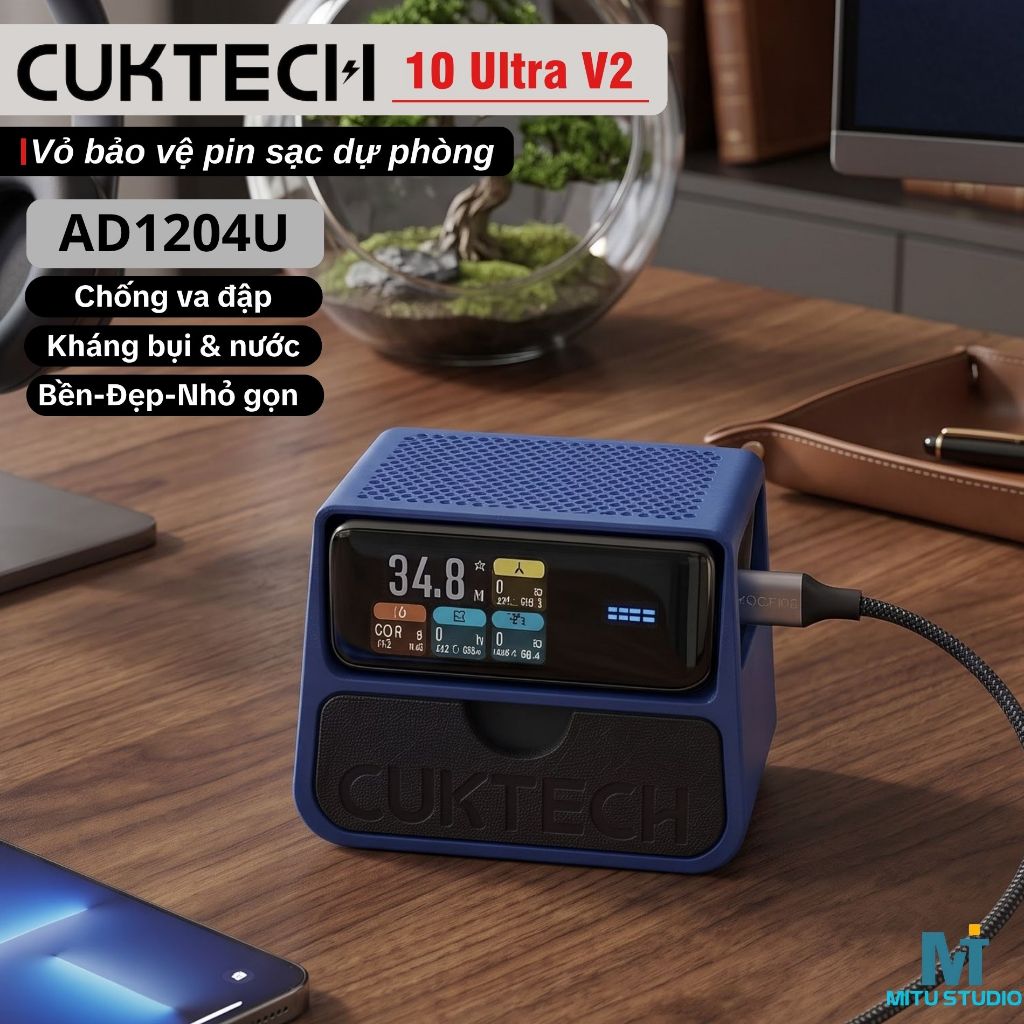 Vỏ Bảo Vệ Củ Sạc CUKTECH 10 Ultra V2 – Case CUKTECH 10 Ultra V2 Để Bàn, Ốp Chống Trầy Chống Va Đập, 