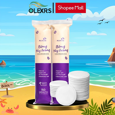 Combo Bông Tẩy Trang Alucos Mềm Mịn Túi 150 miếng