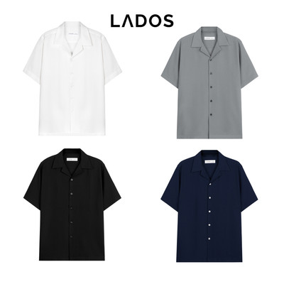 Áo sơ mi nam vải lụa chéo Hàn dày không nhăn LADOS-18117 cổ vest, form trẻ trung, thời trang