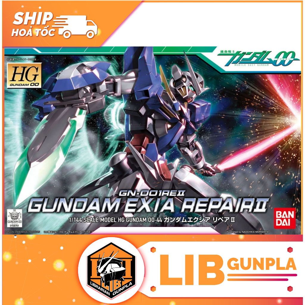 Mô hình lắp ráp Bandai Gundam HG 00 1/144 GUNDAM EXIA REPAIR II / REPAIR 2