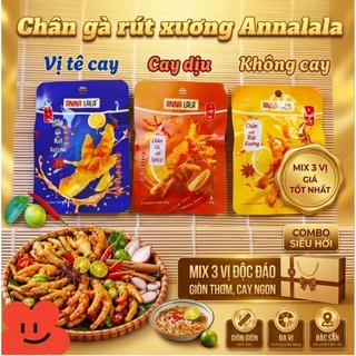 COMBO 20-60 Chân Gà, Rút Xương Anna Lala. MIx 3 Vị, Giai Giòn, Thơm Ngon, Food