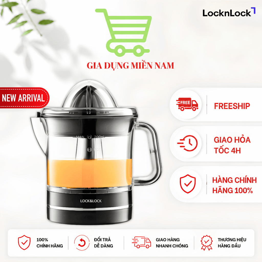 Máy Vắt Nước Cam LocknLock Chính Hãng -  EJJ236BLK (Màu đen)