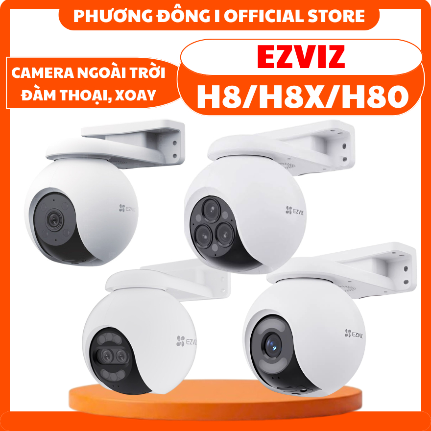 CAMERA WIFI NGOÀI TRỜI EZVIZ H8 H8C H8X H80X H80F - XOAY 360, ĐÀM THOẠI, MÀU ĐÊM, PHÁT HIỆN CHUYỂN Đ