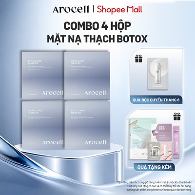Combo 4 Hộp Mặt Nạ Thạch Nâng Cơ Dưỡng Ẩm Săn Chắc Căng Mịn Da Arocell Botulcare Mask  | 1 Hộp 4 Miếng