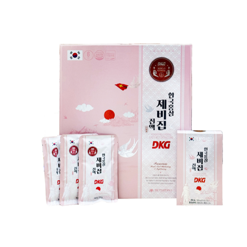 Nước Yến Sào Hồng Sâm DKG (Korean red ginseng Bird’s nest Extract DKG) 70ml*30gói/hộp