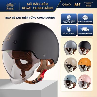 [Nhà Sản Xuất] Mũ Bảo Hiểm Nửa Đầu Royal M239 Kính Âm | Size M L XL XXL | Đạt Chuẩn | BH 12T Tại NSX