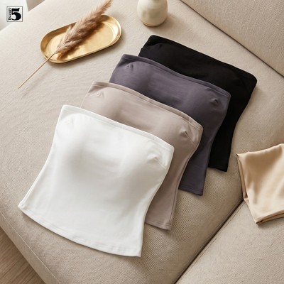 Áo quây nữ Twentyfive không dây, croptop có đệm mút vải thun cotton co dãn 6929