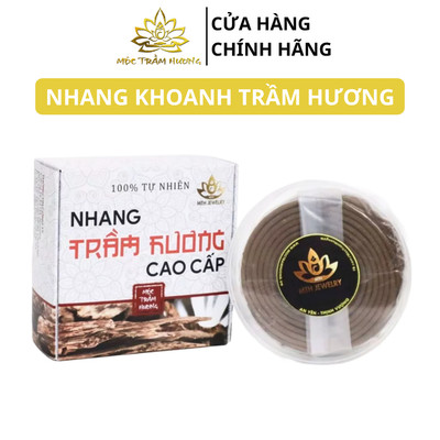 Nhang Khoanh Trầm Hương Thơm Thờ Cúng Xông Nhà (4h) Sạch Tự Nhiên Không Hóa Chất - Mộc Trầm Hương MTH