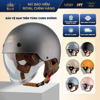 Mũ Bảo Hiểm 1/2 Đầu Royal M239 Chính Hãng - Kính Âm | Size S M L XL XXL | Đạt Chuẩn | BH 12T Tại NSX