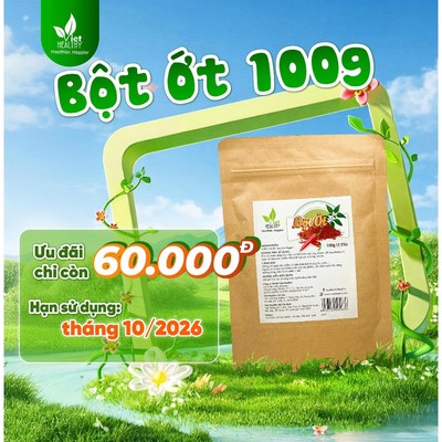 [DATE 10/2026] Bột Ớt Cayenne Pepper Viet Healthy - Túi 100g