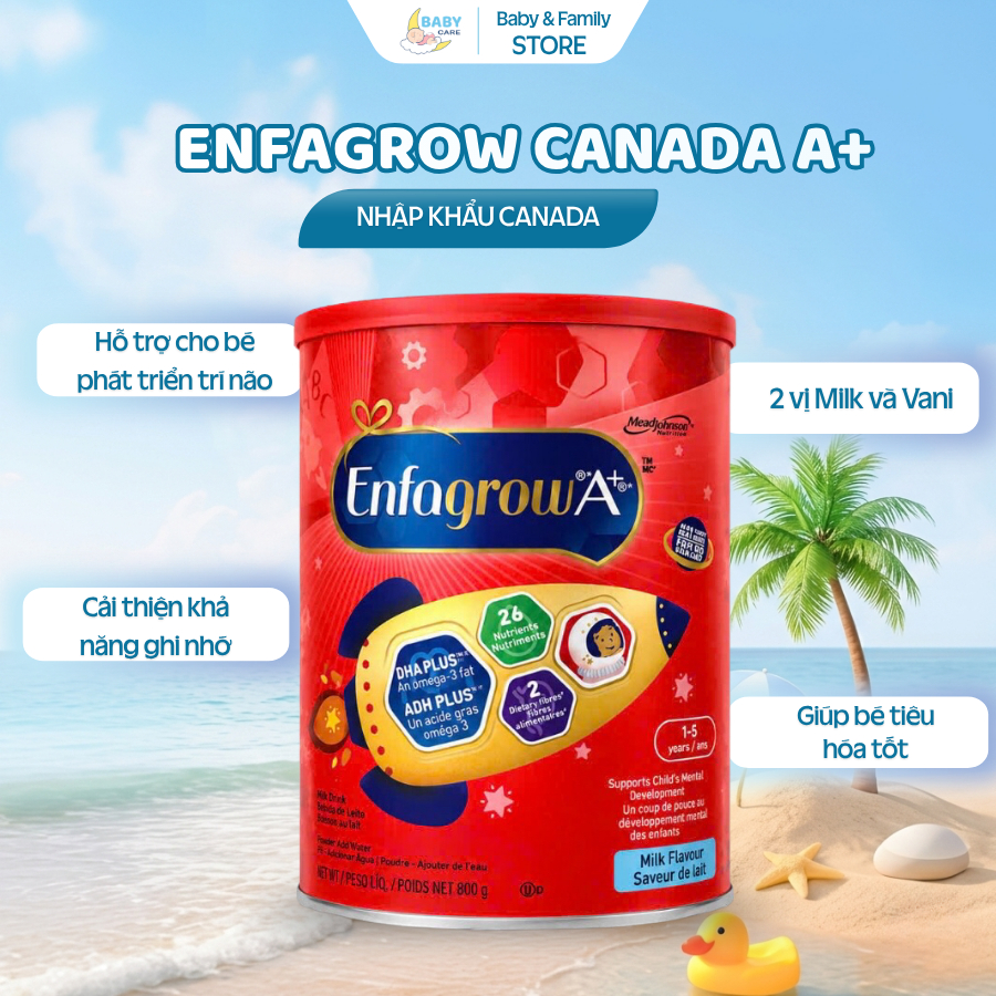 [Date 6/27]TPBS Sữa bột Enfagrow Canada A+ - 2 vị Milk và Vani