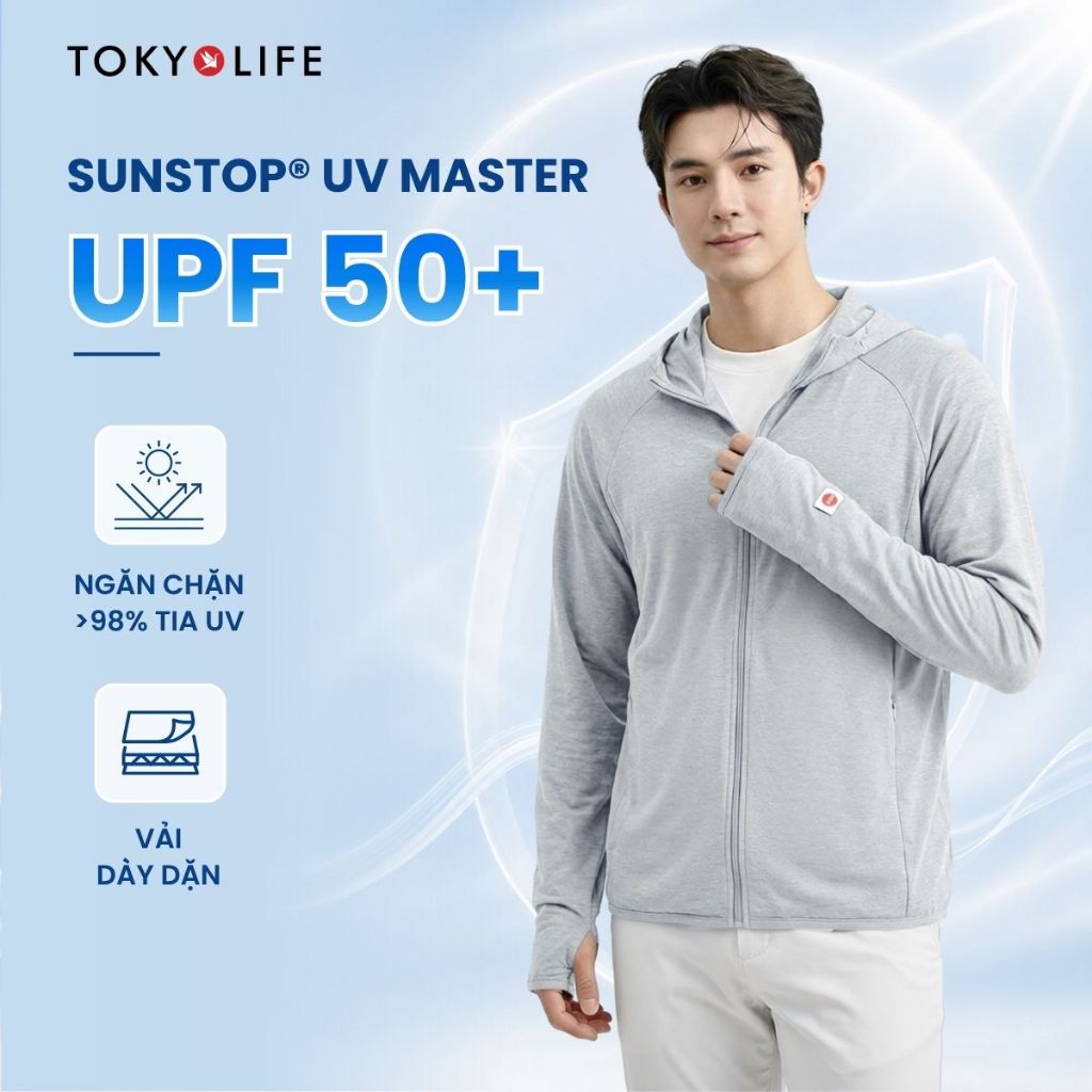 Áo Khoác Chống Nắng Chống Tia UV Nam Sunstop UV Master Cao Cấp Mũ Liền Dày Dặn 40000540 - TOKYOLIFE