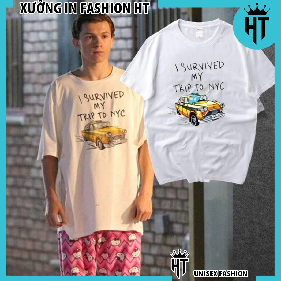 Áo thun I Survived my trip to NYC Spiderman Underdogs - I eat kids -Kim Jong Un - mèo Kitler - Ăn 3 